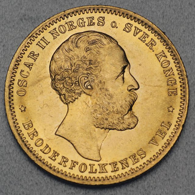 20 Kroner Goldmünze Norwegen Oscar II