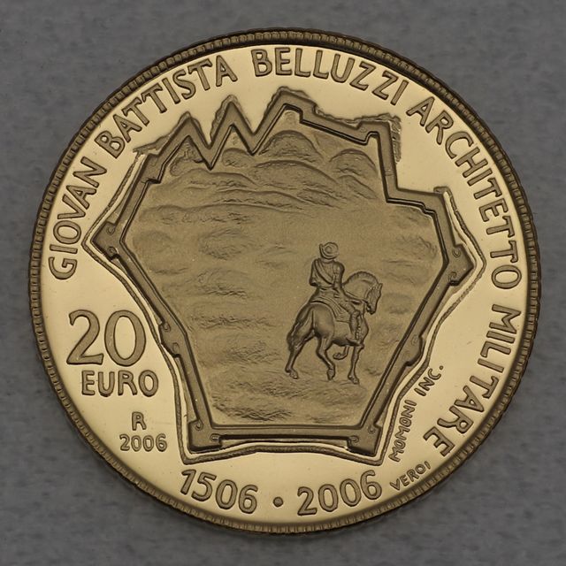20 Euro Goldmünze San Marino 2006 500. Geburtstag Giovanbattista Belluzzi