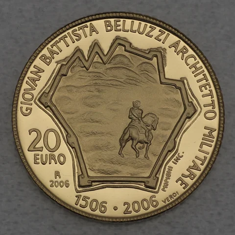 20 Euro Goldmünze San Marino 2006 500. Geburtstag Giovanbattista Belluzzi