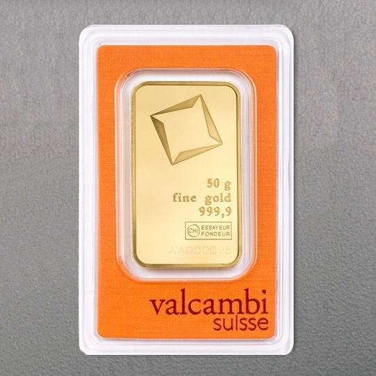 50g Goldbarren Valcambi