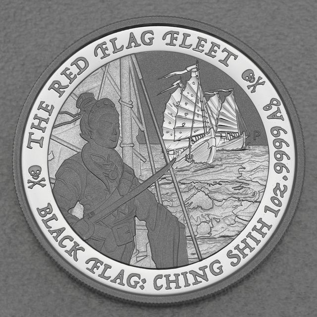 Silbermünze 1oz &quot;Red Flag Fleet - Ching Shih 2021&quot; Black Flag Serie