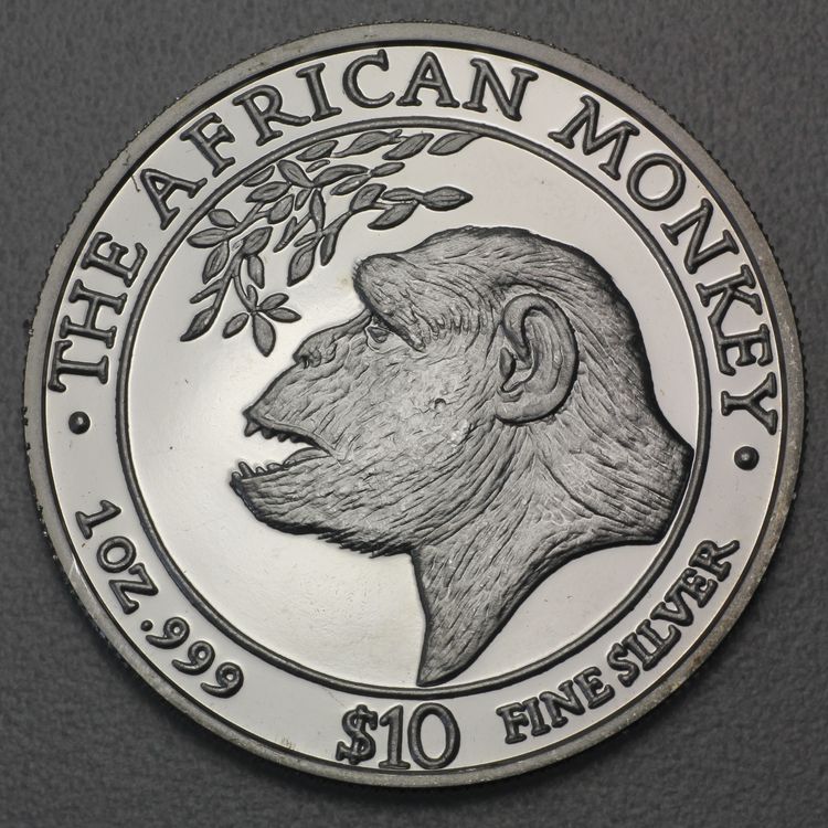 The African Monkey Silbermünze 1998