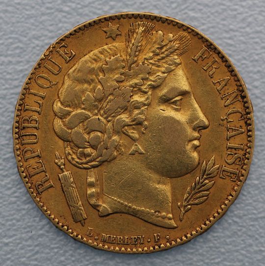 20 Francs Goldmünze zweite Republik