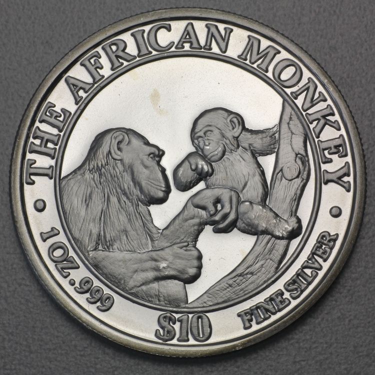 The African Monkey Silbermünze Somalia 1999