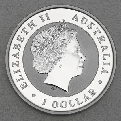 Queen Elizabeth II auf der Emu Silbermünze 2018