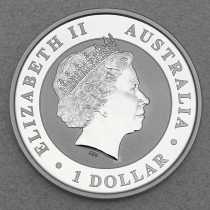 Queen Elizabeth II auf der Emu Silbermünze 2018