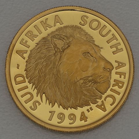 Goldmünze Südafrika Natura Serie Big Five 1994 Löwen Rückseite