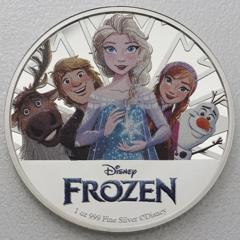 Silbermünze 1oz Niue Disney's Frozen 2022 koloriert
