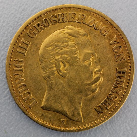 10 Reichsmark Goldmünze Ludwig III - Hessen