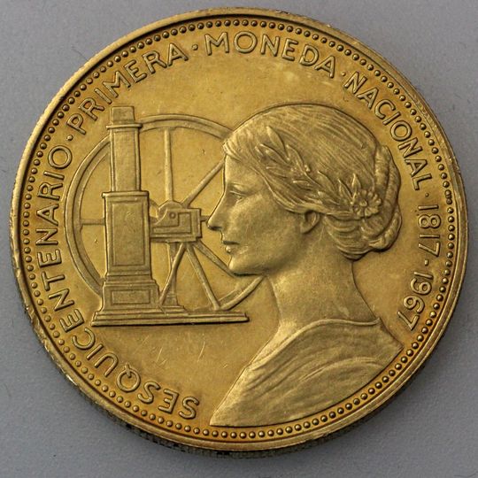 100 Pesos Goldmünze Chile 1968