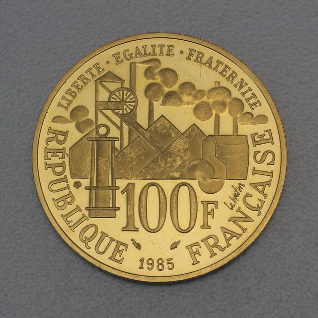 100 Francs Gedenkmünze 1985