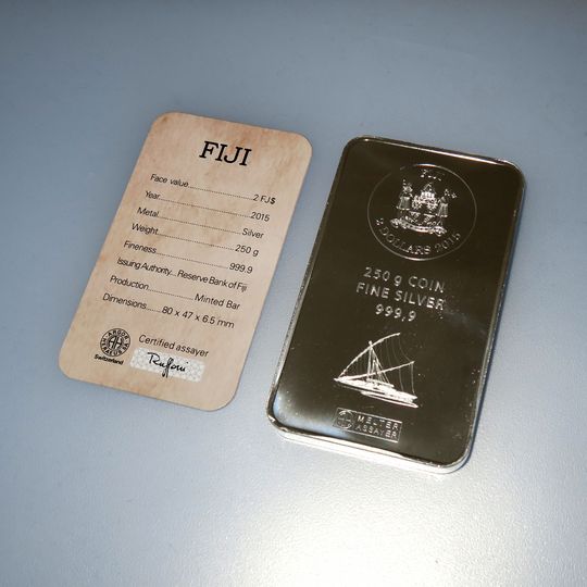 250g Fiji Silberbarren