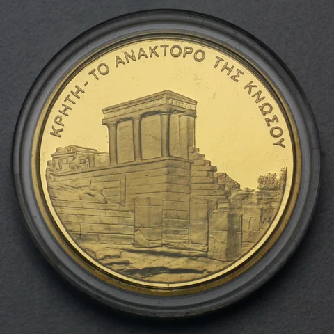 Goldmünze 100 Euro Griechenland 2003 Palast von Knossos