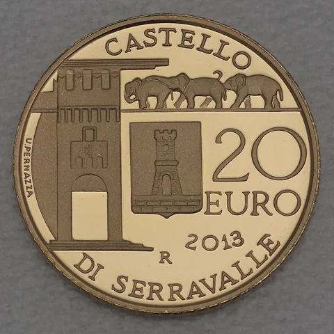 20 Euro Goldmünze San Marino 2013 Castello di Serravalle