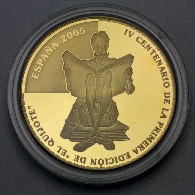 Goldmünze 400 Euro Spanien 2005 Don Quijote