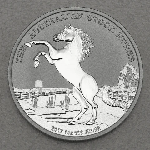 Silbermünze 1oz Australian Stock Horse 2013