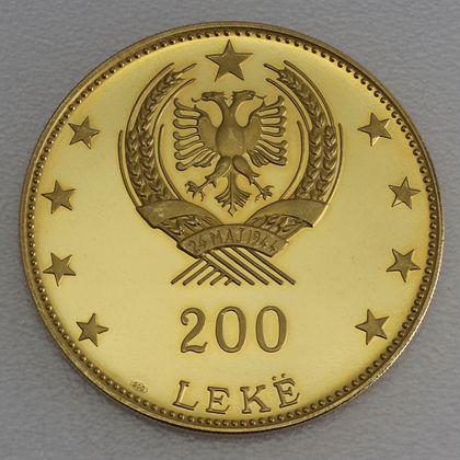 200 Leke Goldmünze Albanien 1968 - Butrinti Buthrotum Ruinen 200 Leke Goldmünze Albanien 1968 - Butrinti Buthrotum Ruinen