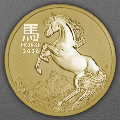 Lunar III, 1oz Goldmünze 2026, Pferd