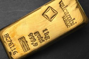 Gegossener Goldbarren von Valcambi zu 1 Kilogramm