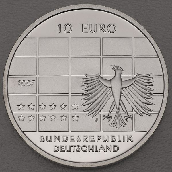Silbermünze 10 Euro 2007 - 50 Jahre Deutsche Bundesbank