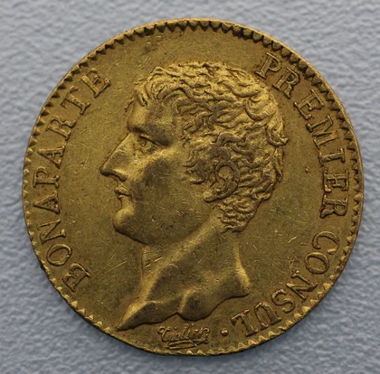 Goldmünzen Napoleon I Bonaparte Premier Consul 20 Francs
