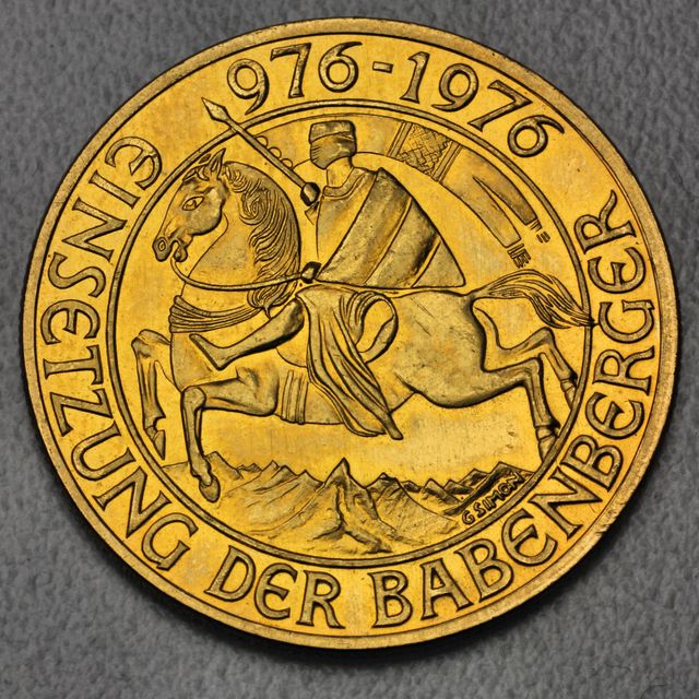 Babenberger 1000 Schilling Goldmünze Österreich 1976