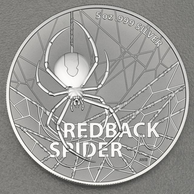 Silbermünze 5oz Australias Most Dangerous Box Redback Spider 2021