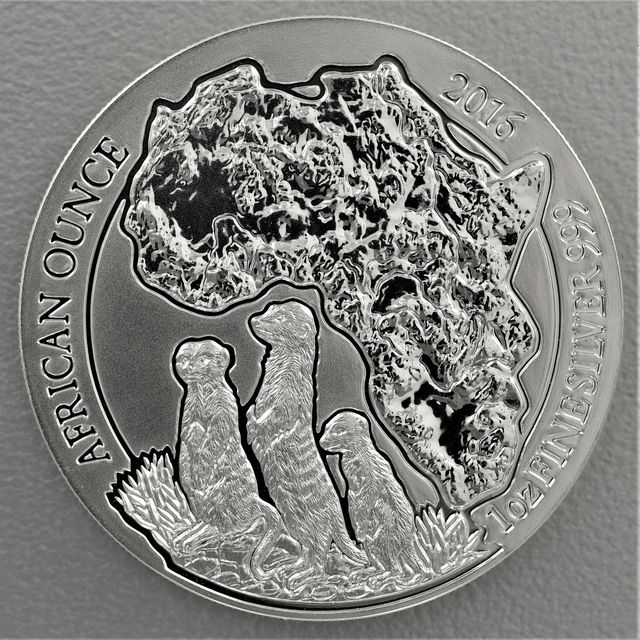 Silbermünze African Ounce 2016 - Erdmännchen