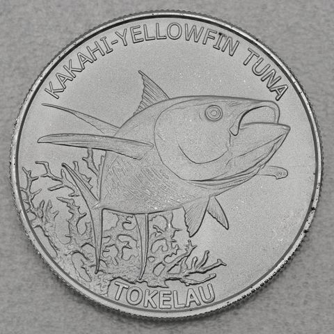 Silbermünze 1oz Territory of Tokelau 2014 - Kakhi / Yellowfin Tuna (Gelbflossenthunfisch)