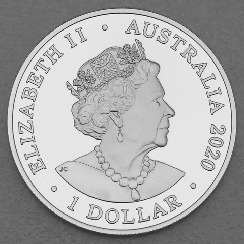 Silbermünze 1oz Australian Spinner Dolphin 2020