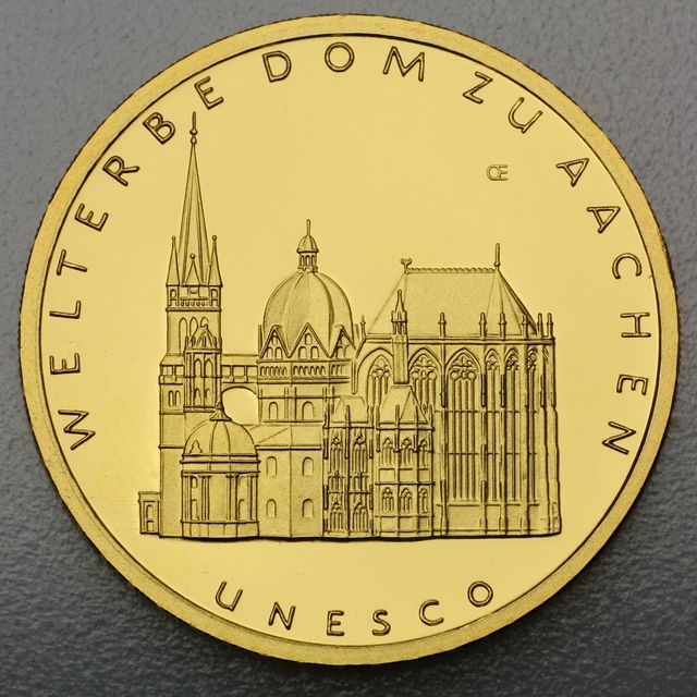 100 Euro Dom zu Aachen Goldmünze BRD