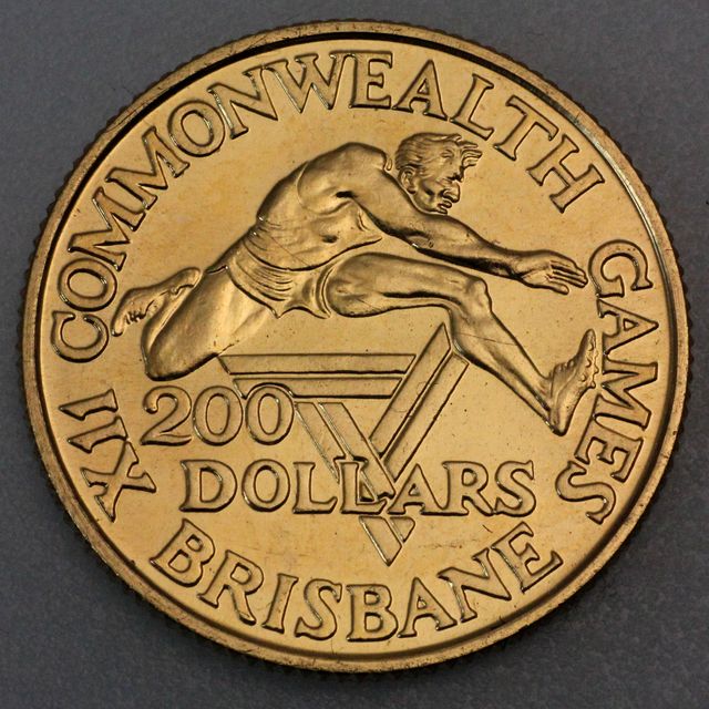 200 Dollar Goldmünze Australien Commonwealth Games Brisbane 1982