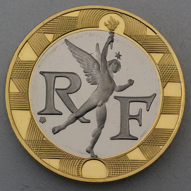 10 Francs Goldmünze Frankreich 1988 Gold-Platin
