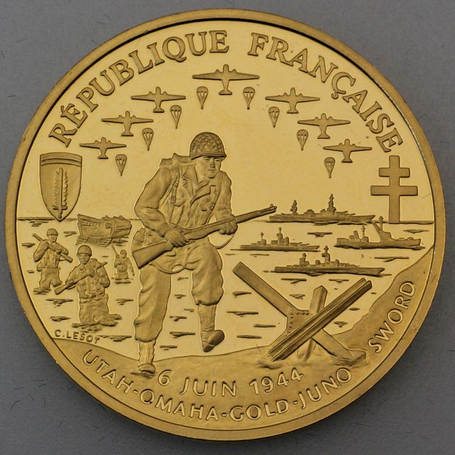 1 Francs Goldmünze Frankreich 1993