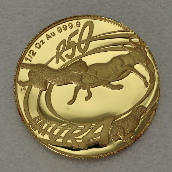 Goldmünze Südafrika Natura Serie Wildcats of Africa 2002 1/2oz Gepard Cheetah