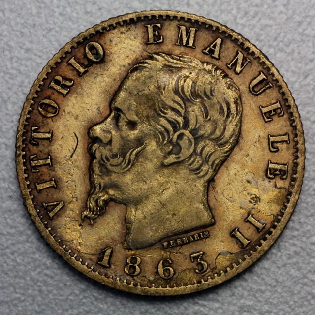 20 Lire Goldmünze Italien Vittorio Emanuele II