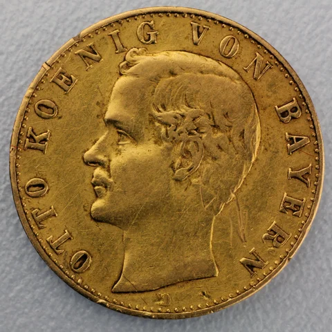 10 Reichsmark Goldmünze Otto- Bayern Prägejahr 1888 Jäger Nr. 198