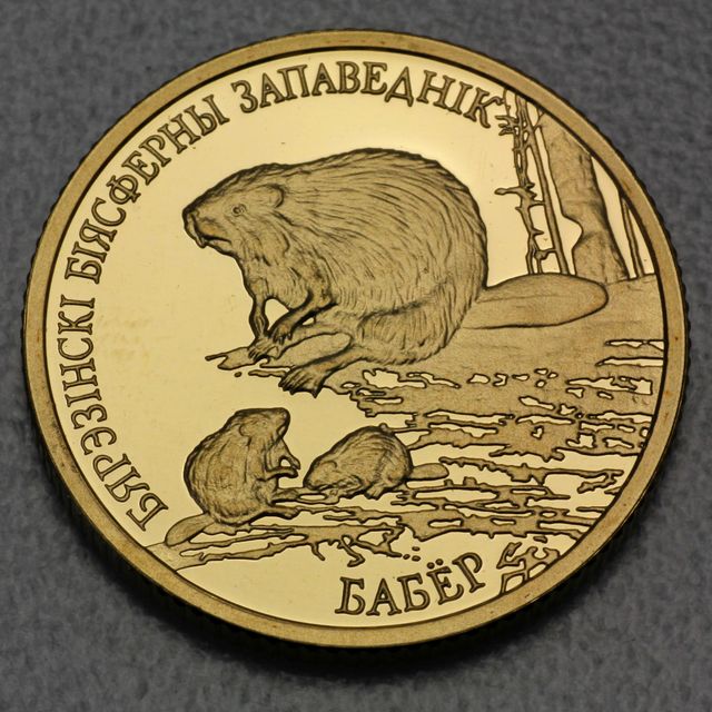 50 Rubel Goldmünze Russland 2006 Bieber
