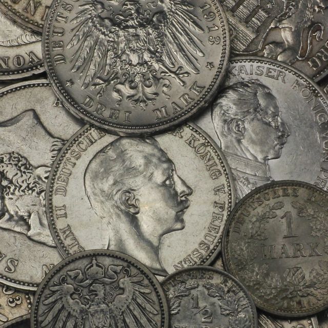 Silbermünzen Deutschland Kaiserzeit Reichssilber
