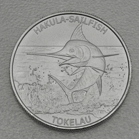 Silbermünze 1oz Territory of Tokelau 2016 - Hakula / Sailfish (Segelfisch)