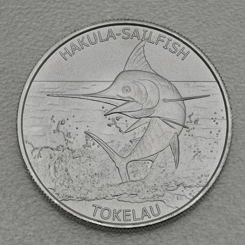 Silbermünze 1oz Territory of Tokelau 2016 - Hakula / Sailfish (Segelfisch)