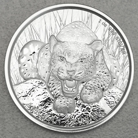 Silbermünze 1oz Ghana African Leopard 2017