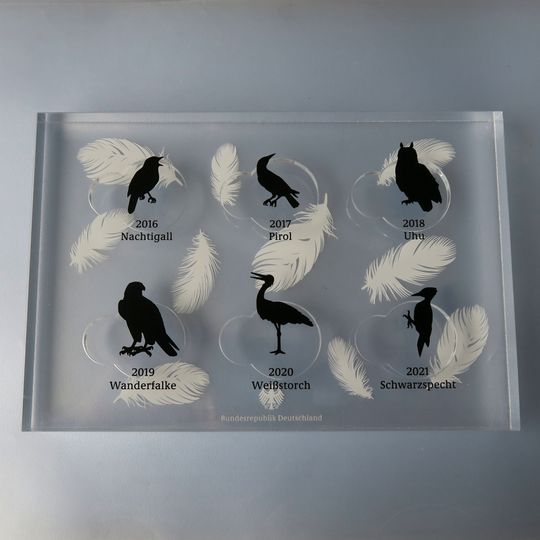 Die Sammelbox der Goldeuro Münzen Serie Heimische Vögel