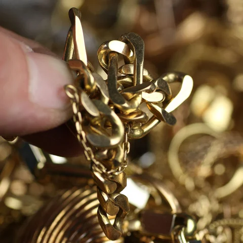Bruchgoldkette / Altgold
