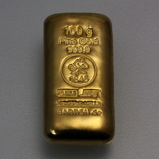 100g Goldbarren H+M