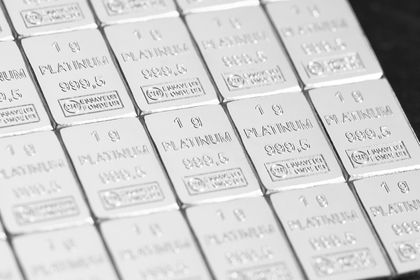 Teilbarer Platinbarren CombiBar®, bestehend aus 50 x 1g Platin