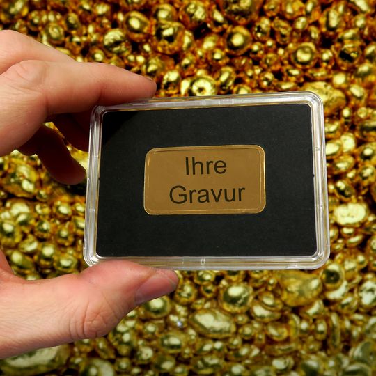 1 Unzen Goldbarren mit Gravur