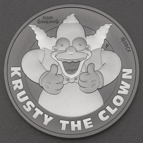 Silbermünze 1oz The Simpsons 2020 - Krusty the clown