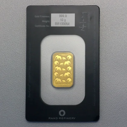10g Elefanten Goldbarren