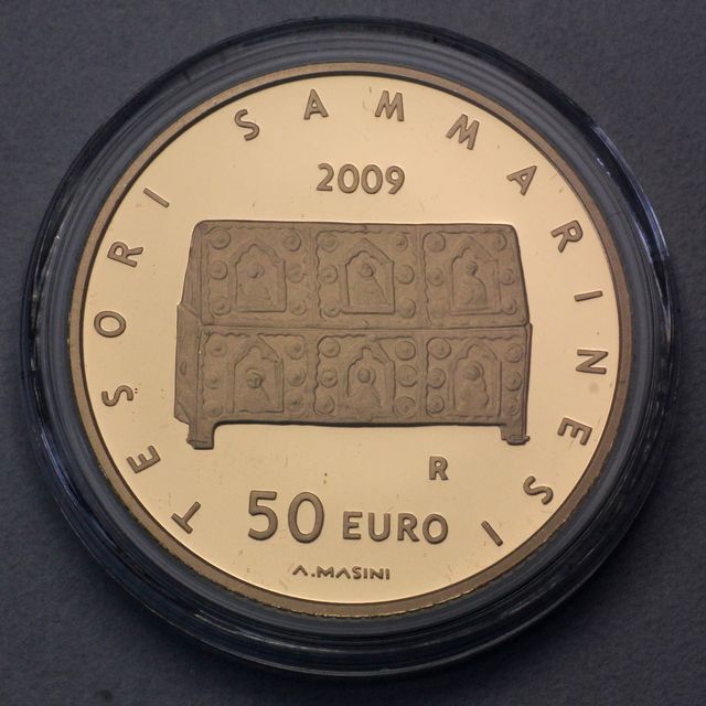50 Euro Goldmünze San Marino 2009 Reliquientruhe
